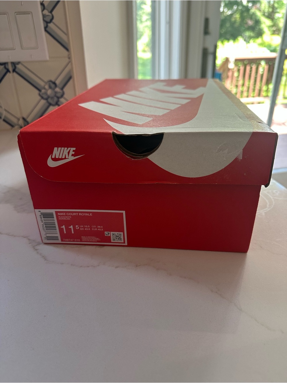 Nike Court Royale Black/White Leather Sneakers – Men’s 11.5 – New in Box - Picture 6 of 6